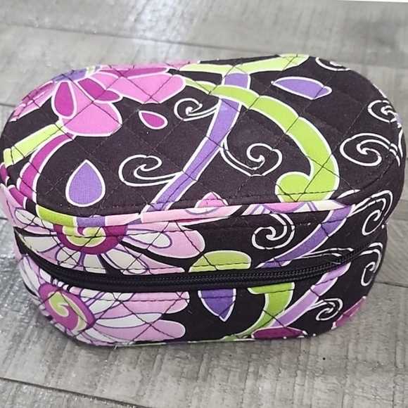 Vera Bradley Travel Jewelry Vase Floral Quilted NWOT - Picture 1 of 5